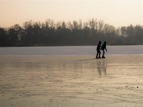 Weißsee Schlittschuhläufer