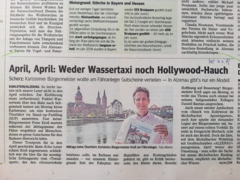 Main-Echo Artikel am 2. April 2019