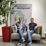 Sabine Borchert (Geschäftsführerin Energieversorgung Main-Spessart) und Karlsteins Bürgermeister Peter Kreß zum Start der Kooperation zur Karlsteiner Wasserversorgung.